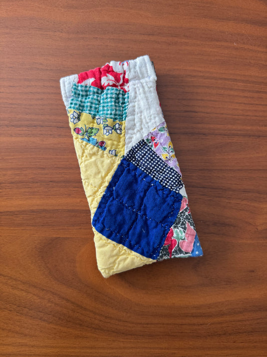 Vintage Quilt Sunglasses Case