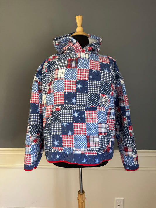 Reclaimed Americana Quilt Hoodie