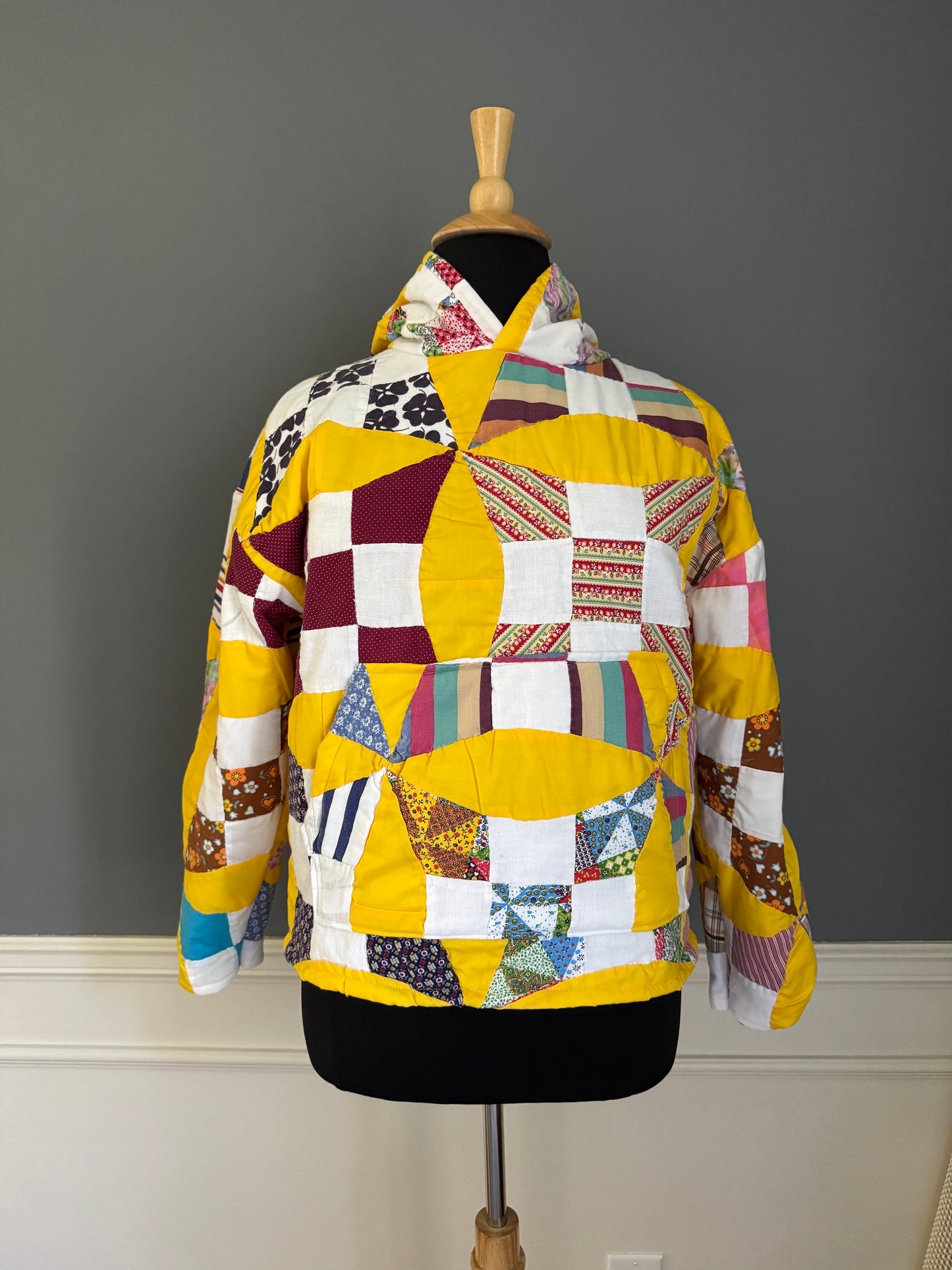 Vintage Quilt Hoodie   A15