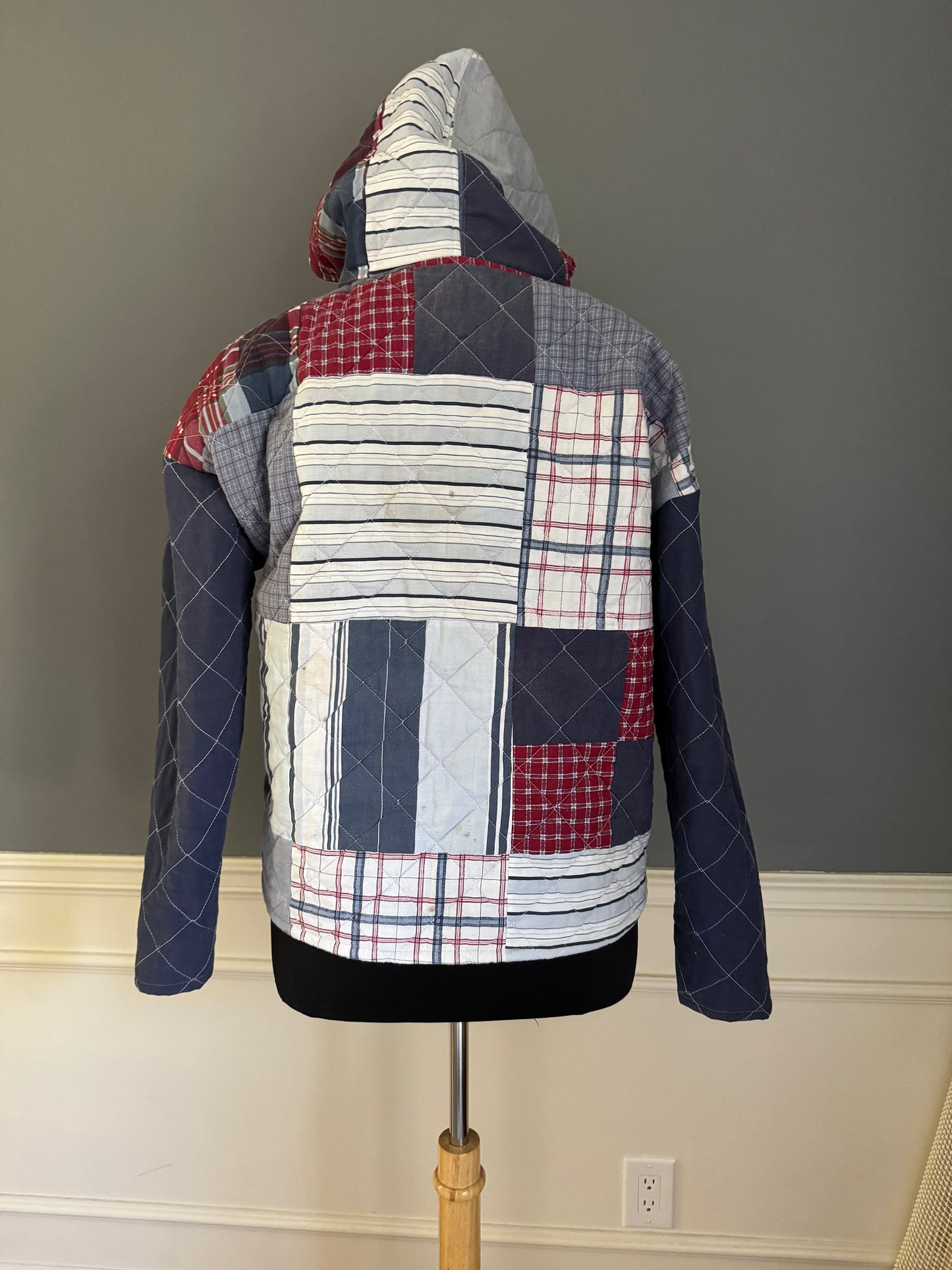 Reclaimed Quilt Hoodie   A16