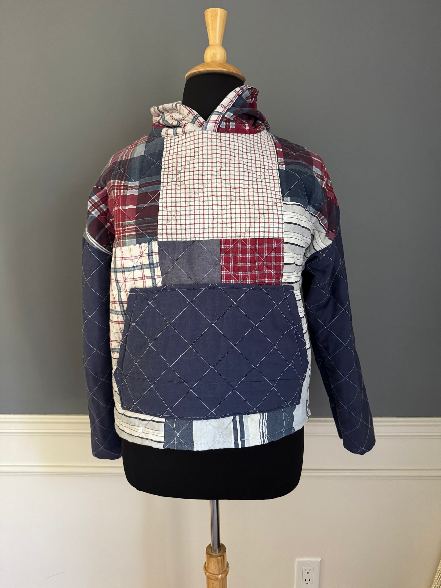 Reclaimed Quilt Hoodie   A16